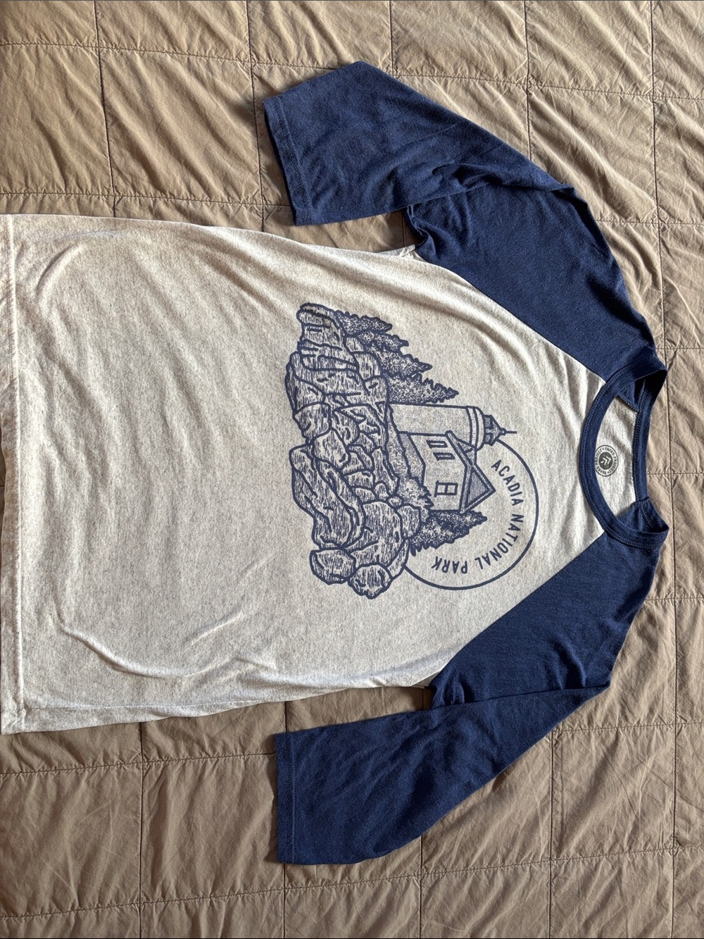 Parks Project Navy and Heather Gray Raglan Lighthouse Tee